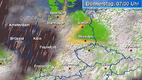 Dicke Regenfront kommt aus dem Westen